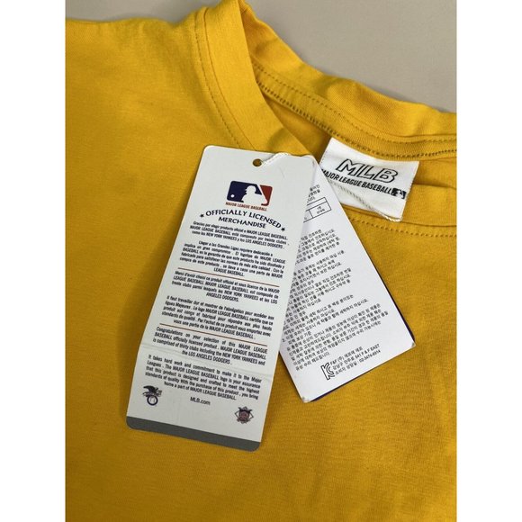 MLB Like Los Angeles Dodgers Womens Small Yellow T-Shirt Bubble Graphic NWT - Picture 5 of 6